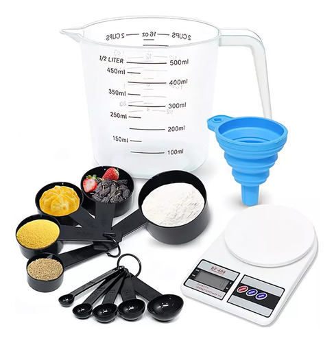 Set De Balanzas Medidoras Electrónicas Con Cuchara Y Taza, 1