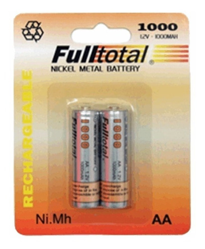 2pilas Aa 1000 Mah Full Total P/ Controles, Juguetes, Linter