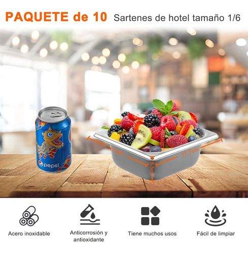 Set Sartenes Bufet Platos Recipientes Para Barra Restaurante