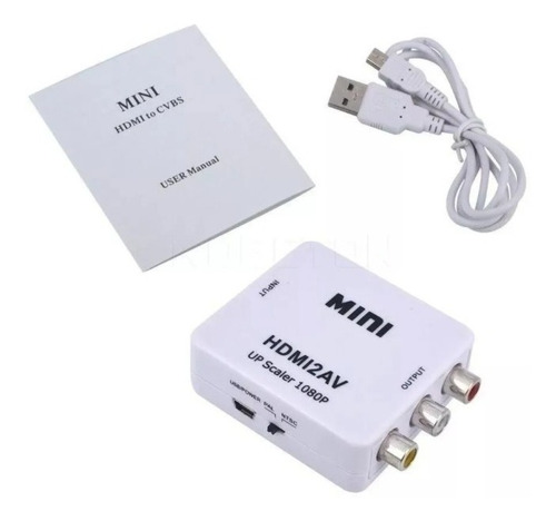 Imagem 7 de 8 de Mini Conversor Hd Vídeo Hdmi X Av Rca - Hdmi2av