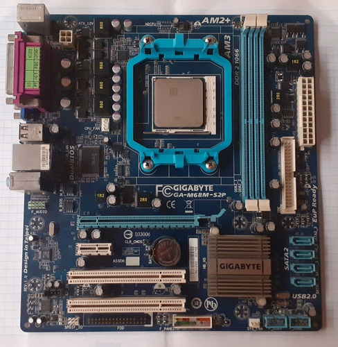 Placa Gigabyte M68m-s2p Am2 Am2+ Am3+lata+ Athlon Ii X2 (Usado)