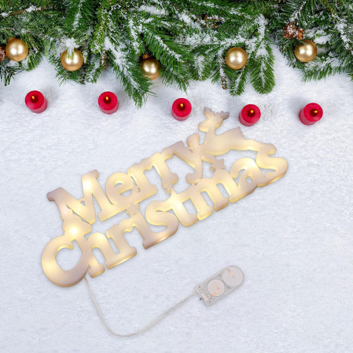 Placa Led De Navidad, Letrero Led De Feliz Navidad, Letreros