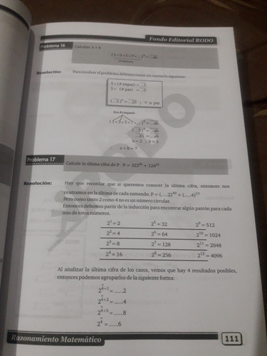 Imagen 5 de 10 de Libro Razonamiento Matemático Teórico Y Práctico Rodo
