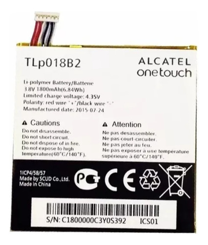Bateria Para Alcatel One Touch Idol 6030 Ot6030 Tlp018b2
