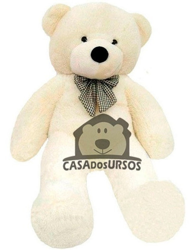 Imagem 2 de 9 de Urso Creme Branco Gigante 1,75 Mt 175cm Presente Namorada