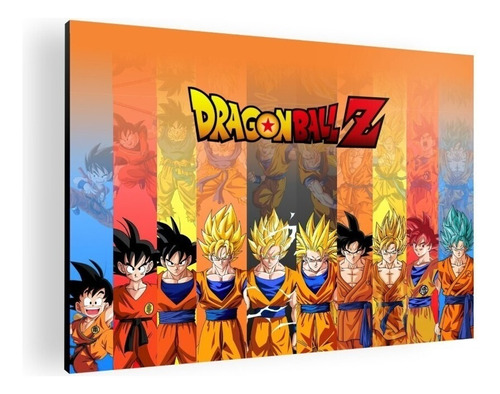 Cuadro Decorativo Mural Poster Goku - Dragon Ball 60x42 Mdf Color N/A Armazón N/A