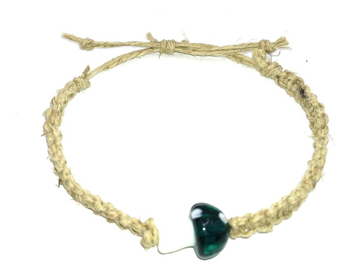  Pulsera De Cáñamo De Champiñón Verde Ajustable Hom...