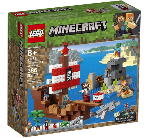 Lego Minecraft La Aventura Del Barco Pirata 21152