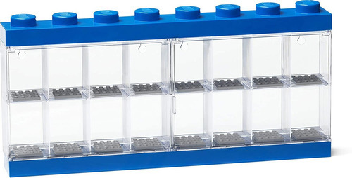 Lego Vitrina Exhibidor Para Minifiguras, 16 Figuras Azul