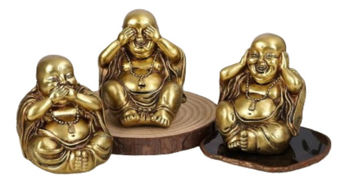 Set De 3 Budas Sabiduria No Veo No Hablo No Escucho