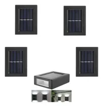 Comprar Foco Aplique Bidireccional Led Solar Luz Calida Exterior X4