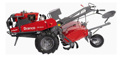 Microtrator Tratorito Branco Btd18cv Com Enxada Rotativa