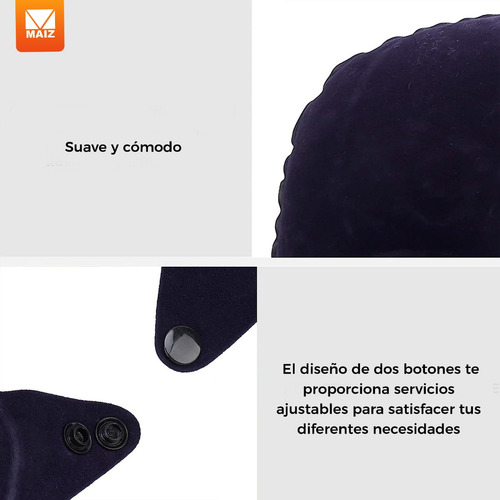 Almohada Cuello Inflable Cojin Cervical Viaje Relajante