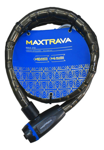 Trava Cadeado Articulada Moto Bike 18x1500mm Max210 Maxtrava