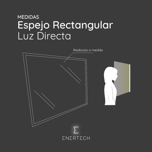 Espejo 90 X 80 Cm Iluminación Led Frontal Y Sensor Touch