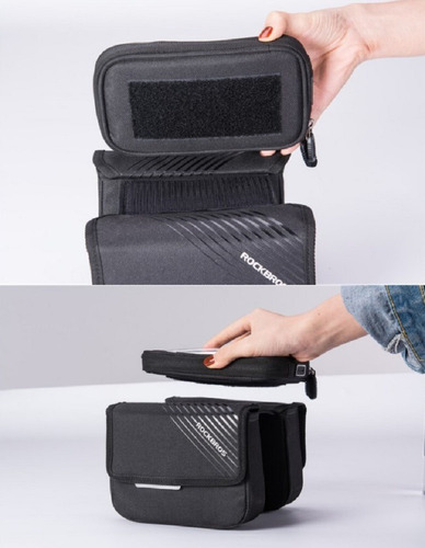 Imagen 9 de 10 de Bolso Doble Alforja Bicicleta Rockbros Original El Mejor Sgo