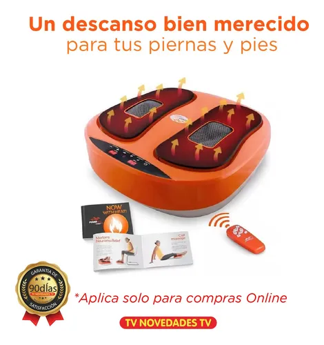 Masajeadora Térmica Para Pies Power Legs Con Calor Color Naranja 1