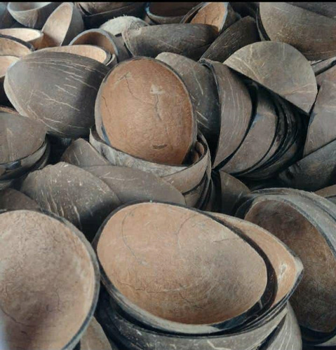 Conchas De Coco Cascaras Helados Dulces Cremas Velas Postre