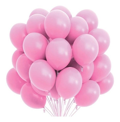 Pack 50 Globos Rosa Látex Liso Colores 23cm R9 Fiesta