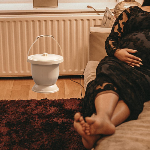 Olla De Cámara, Cubo De Urinario, Bedpan Nocturno Caqui S