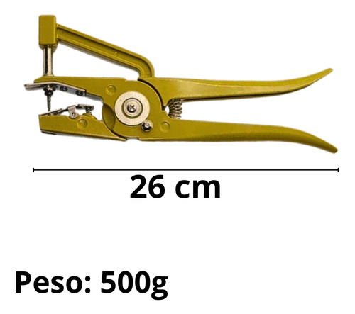 Kit Alicate Furador Orelha Boi Cabra Porco E Ovelha Marcador