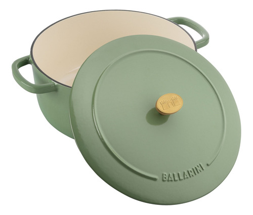 Olla Cocotte Ballarini De Hierro Fundido 26cm Antiadherente Color Verde