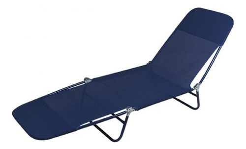 Cadeira Espreguiçadeira Praia Piscina Textilene Azul Mor