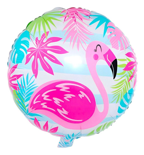 Globo Metalico 18 Flamingo. Incluye 5 Piezas