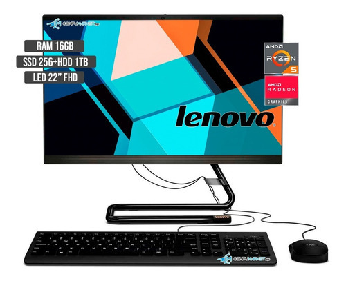 Todo En Uno Lenovo Amd Ryzen 5 Disc Hdd1tb+ssd256gb Ram 16gb