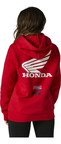 Buzo Wing Po Fleece Fox Honda Mujer Rojo #29120-122