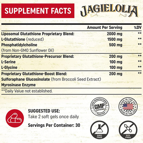 Glutation Liposomal Glutathione Liposomal Jagielolia 2000mg