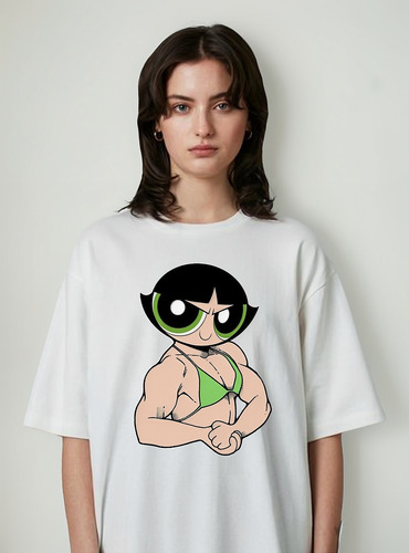 Remera Unisex Chicas Superpoderosas Bellota Gimnasio Gym