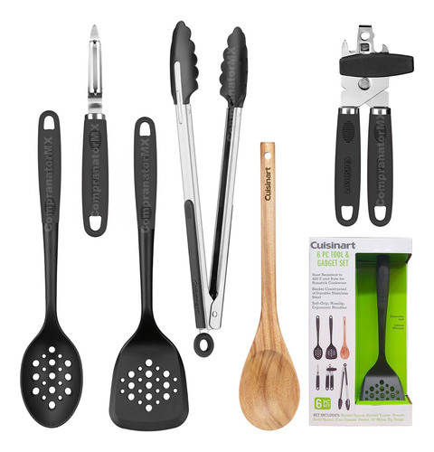 Juego Utensilios Cocina Cucharones Espátula Pinza Volteador