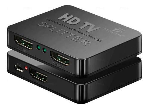 Hdmi Splitter 1x2 Divisor De Señal Amplificador Conecta 2 Tv