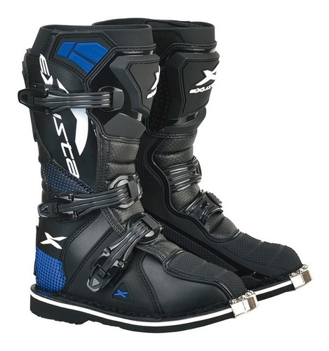 Botas Mx/enduro! Exustar Niño Black/blue Variedad De Talla