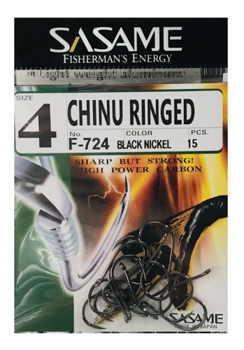 Anzuelos Sasame Chinu Ringed F-724 N° 4 Made In Japan