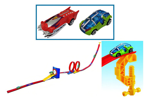 Auto Pista Fresh Corrida Metal Double Loop Challenge Maisto Cor Multicolorido