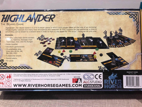 Highlander The Board Game Em Inglês Lacrado Jogo Tabuleiro