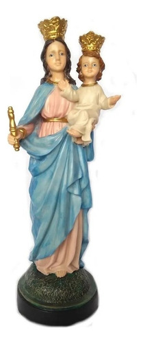 Imagem De Nossa Senhora Auxiliadora - Maria 29 Cm Em Resina Cor Pintura A Mão