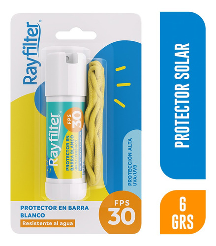 Protector Solar En Barra Rayfilter Fps 30 Blanco