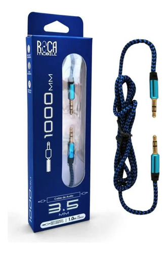 Imagen 8 de 10 de Cable Auxiliar Audio Reforzado 1 Metro Auto Calidad Gtia Ax