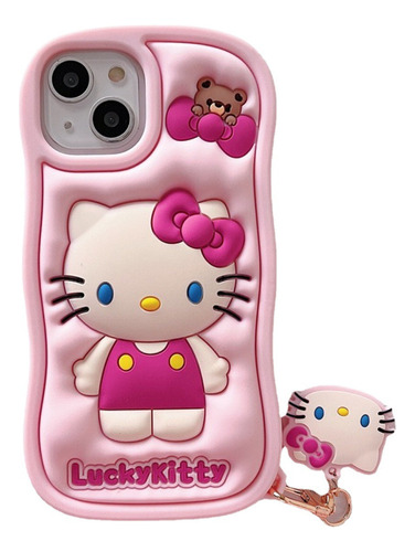 Funda De Silicona Hello Kitty Para iPhone 13 14 Pro Max