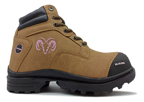 Bota Industrial Marca Ram De Mujer Con Casco Resistente 401