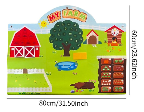 Juego De Tablero De Cuentos De Tela Con Animales De Granja