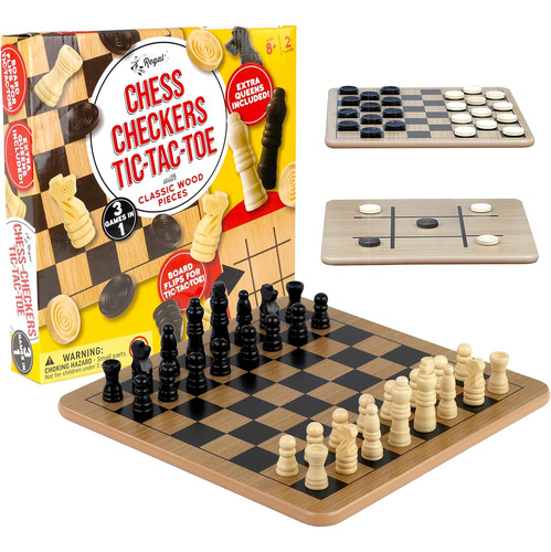 Regal Games - Tabla De Madera Reversible Para Ajedrez, Da...