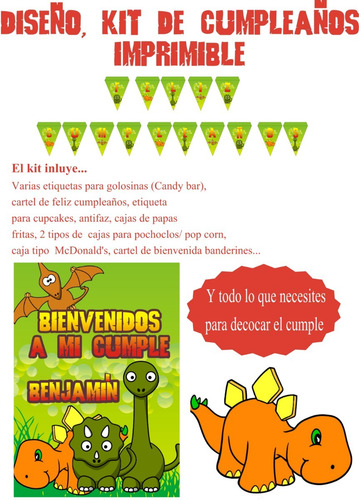 Dinosaurios Kit Personalizado Imprimible Cumpleaños | MercadoLibre Dinosaurios Kit Personalizado Imprimible Cumpleaños | MercadoLibre