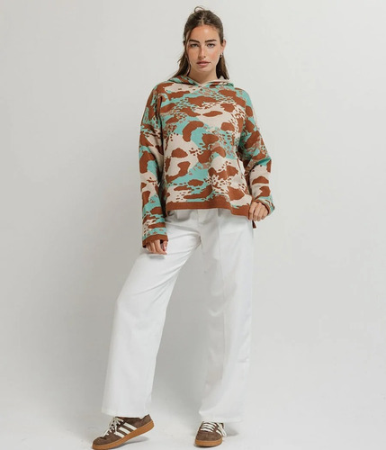 Sweater Con Capucha Doble Tejido De Bremer - Albania