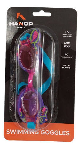 Goggle De Natación Hanop G323 Junior Morado Color Violeta