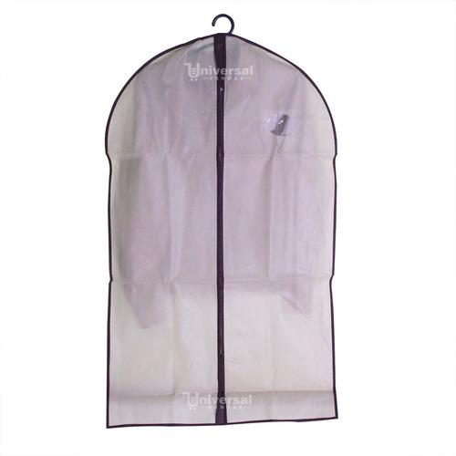 Imagem 2 de 6 de Kit 5 Peças Capa Em Tnt Roupas Terno Vestido Zíper 60x137