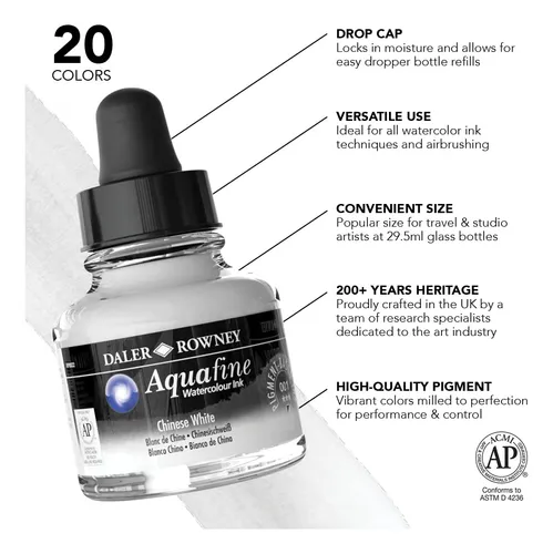 Daler-rowney Aquafine - Tinta De Acuarela Blanca China, 1.0